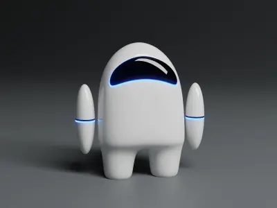 among us 3d robot model 3D model