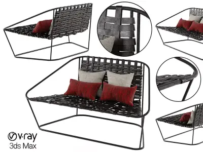 Small Sofa Arflex Cloud Carlo Colombo Armchair 3D model
