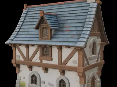 Medieval Stylized House 3D model