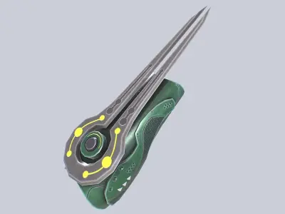 Scifi arm blade Low-poly 3D model