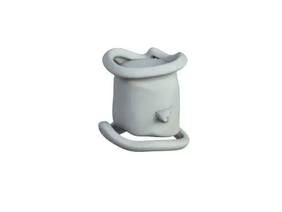 SciFi Shape Object Low Poly Low-poly 3D model 16