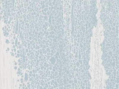 Bubble Drip Accent Mural over Pinstripe Wall  Texture