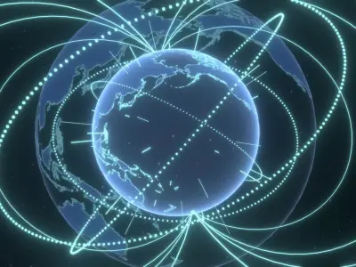 Animated Hologram Planet Earth No 4 Sci-Fi 3D Model Low-poly 3D model