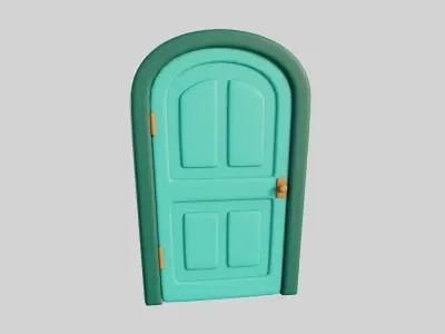 Cartoon Doors Collection 2 Low-poly 3D model