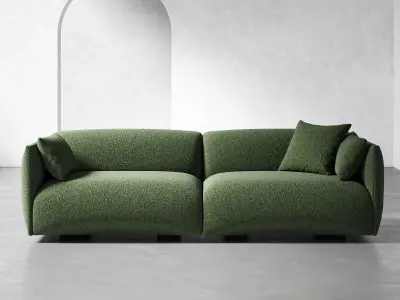 Origami 2 Seater Sofa 3D model