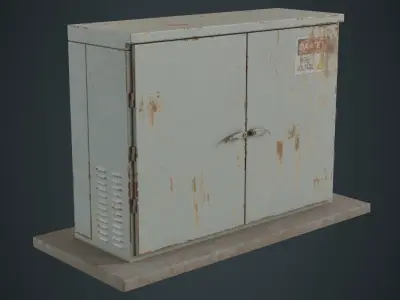 Electrical Enclosure 3B Low-poly 3D model
