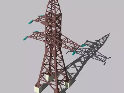 Electrisity Tower 110kV Free low-poly 3D model