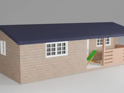 Garden House Low-poly 3D model