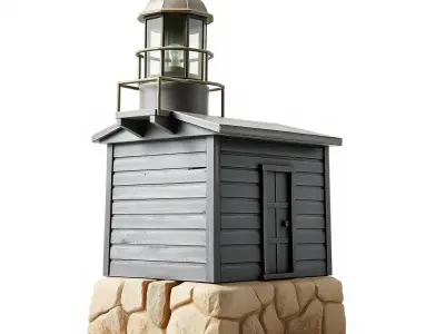 Weathered Lighthouse Architectural model pack Low-poly 3D model