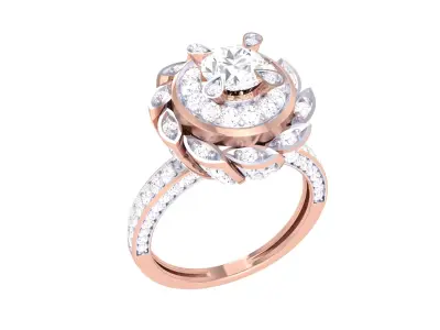  Women Ring MTL 3dm STL OBJ FBX Details 3D print model 9