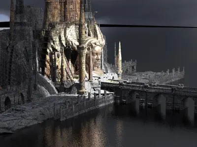 Alien Holy Temples Kit bash 6 3D model