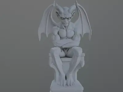 devil statue 3D model