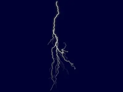 Realistic 3D Lightning CA-18 Low-poly 3D model