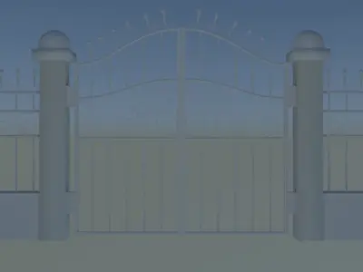 Gateway Exterior Mansion Gate 3D model