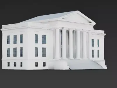 Grand Neoclassical Public Building 3D Model Low-poly 3D model