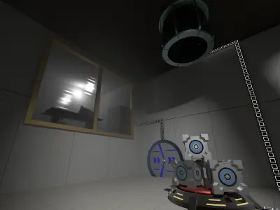 Portal floor button Free low-poly 3D model