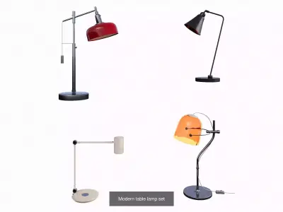 Desk lamp combination 3D Model Pack