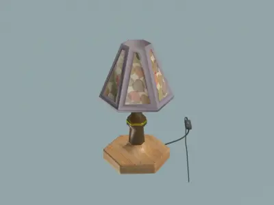 Living room small standing light Low-poly 3D model