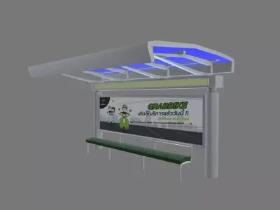 Bus stop 02 3D model