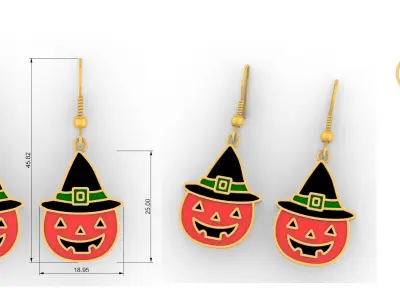Halloween Earrings 3D print model