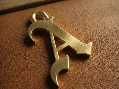 Gothic Letters A to Z 3D print model