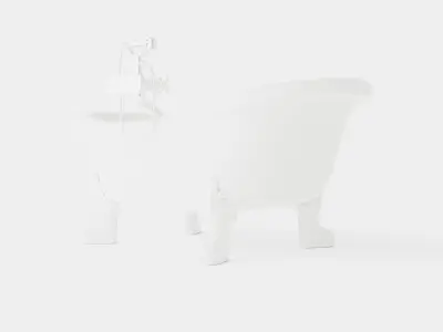 Bath Tub Low-poly 3D model
