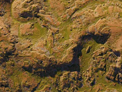 Arid Landscape 3D Model Low-poly 3D model