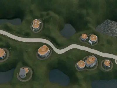 Modern Eco Village 3D model