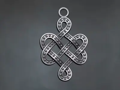 Celtic Braided Pattern Pendant 3D print model