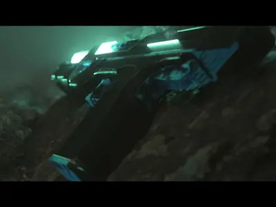 Hybrid-R900 - sci-fi gun 3D model