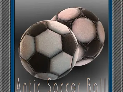 Antic soccer ball collection 3D model