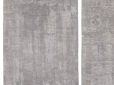 LASYA HAND-KNOTTED SILK and WOOL RUG G 3D model