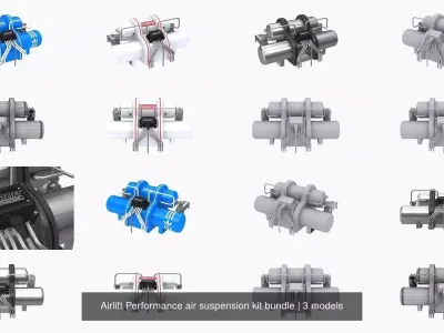 Airlift Performance air suspension kit bundle 3D Model Pack