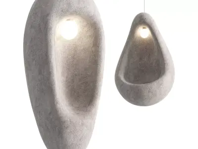 Sculptural Nula Pendant lamp 3D model