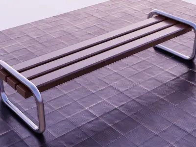Bench Low-poly 3D model