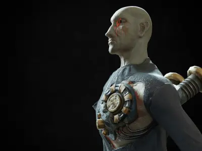 Character Dr Electrod  Low-poly 3D model