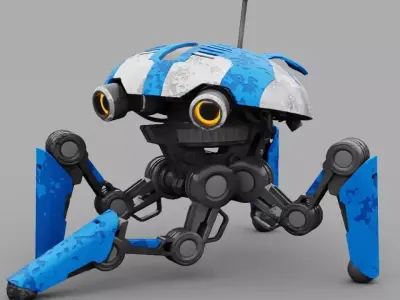 SPY ROBOT  CELL  Rigged Character 3D model