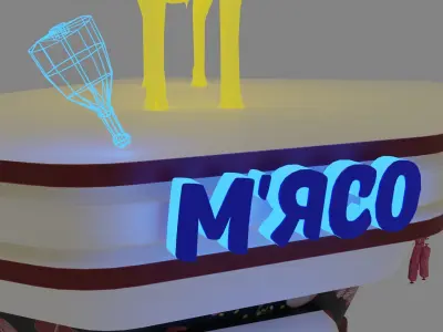 MarketPlace Meat Low-Poly Game Ready PBR Low-poly 3D model