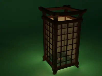 lapm in Japan style Free low-poly 3D model