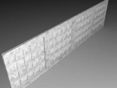 Concrete wall 3D model 6