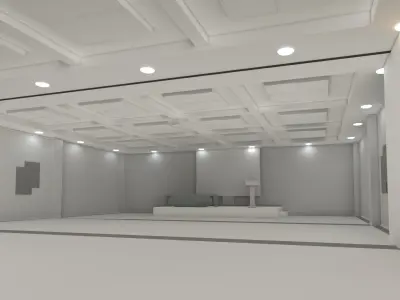 Sci-Fi Interior SCENE futuristic INTERIOR 3D OFFICE 3D model