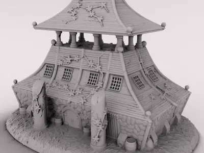 medieval house 3D print model