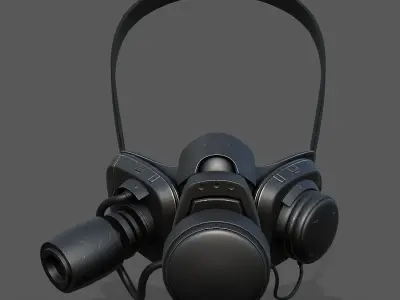 Gas mask scifi technology fantasy 3d model  Low-poly 3D model
