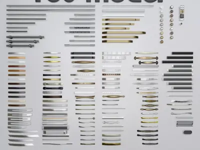 Furniture handles 3D model 3D model