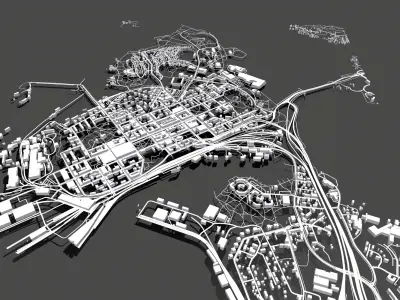 Cityscape Kotka Finland 3D model
