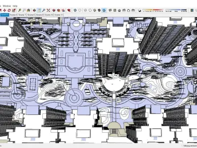 Sketchup Plaza siteplan 204 3D model