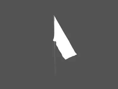 Surrender Flag v1 001 Low-poly 3D model