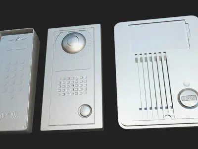 Door Intercom Pack 04 Low-poly 3D model