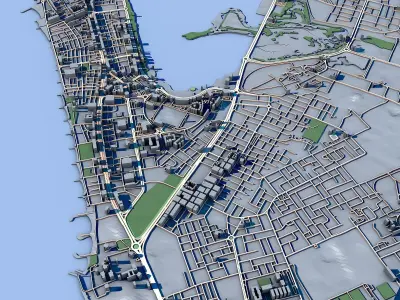 Cityscape Ras al-Khaimah United Arab Emirates 3D model