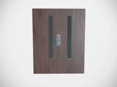 Wooden Door Low-poly 3D model